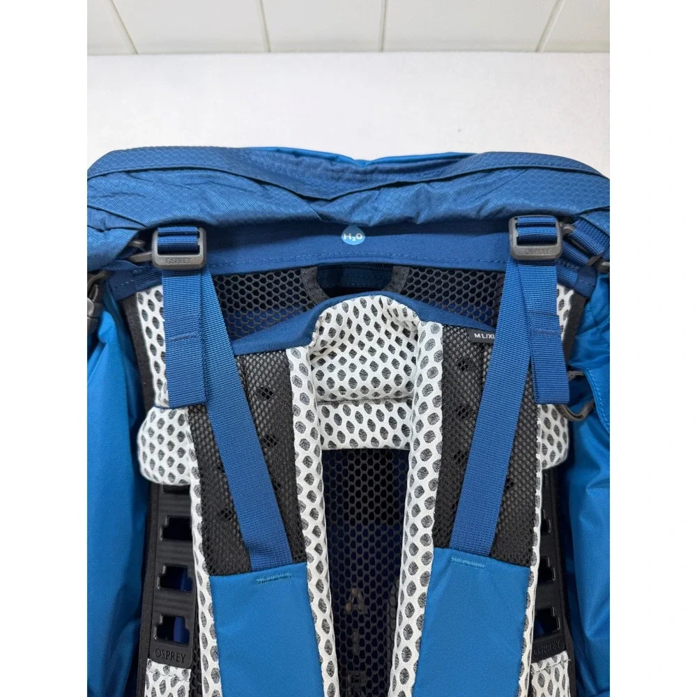 Osprey Atmos AG LT 50 Men's Backpacking Pack Scoria Blue L/XL New $300 Retail